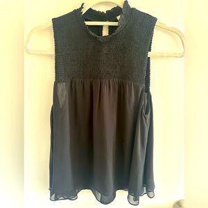 Little Moon Black Sleeveless Top